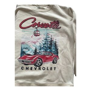 Chevrolet Corvette Graphic Sweatshirt GM Licensed Retro Pullover | Size L